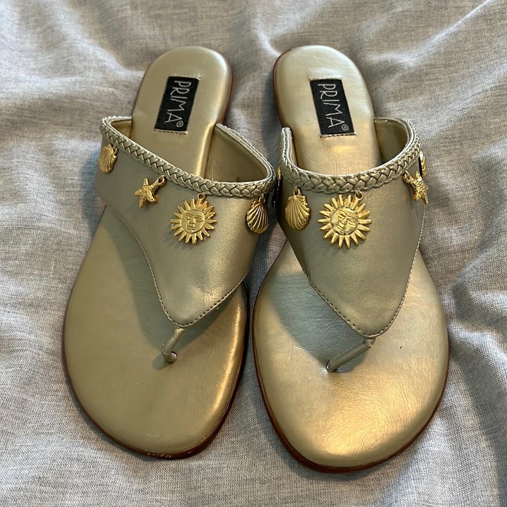 Prima gold sandals